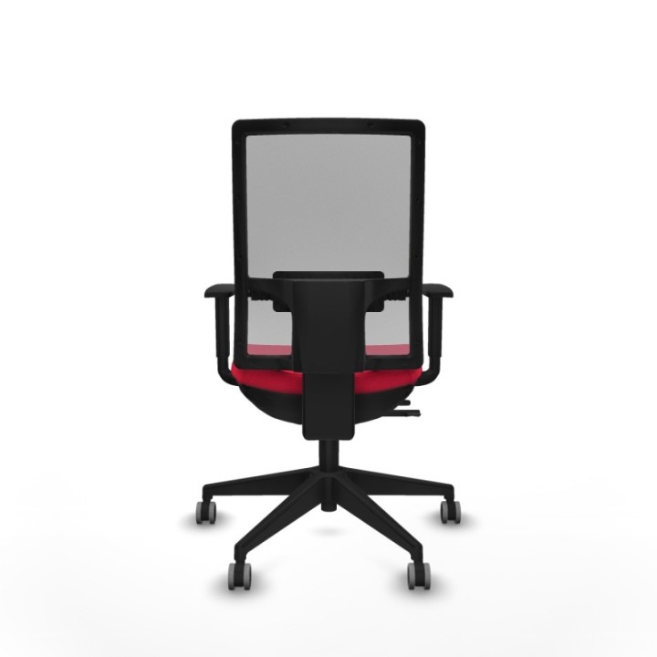 Horna traslack malla gris bali rojo brazos 1D base piramidal  ruedas 65mm engomadas