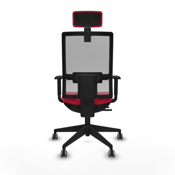 Horna traslack malla gris bali rojo brazos 1D base piramidal cabecero 2D ruedas 65mm engomadas