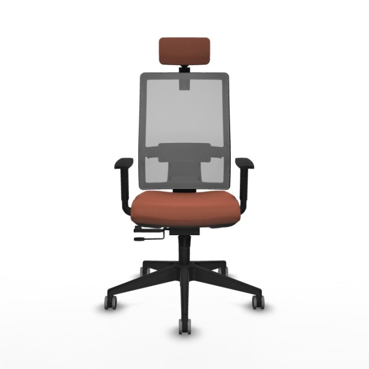 Horna traslack malla gris bali marrón brazos 1D base piramidal cabecero 2D ruedas 65mm engomadas