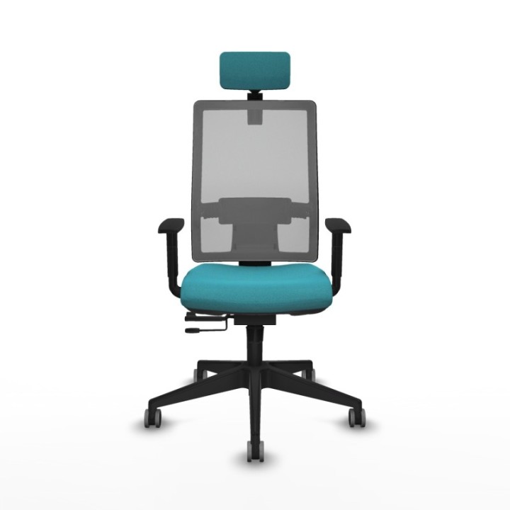 Horna traslack malla gris bali turquesa brazos 1D base piramidal cabecero 2D ruedas 65mm engomadas