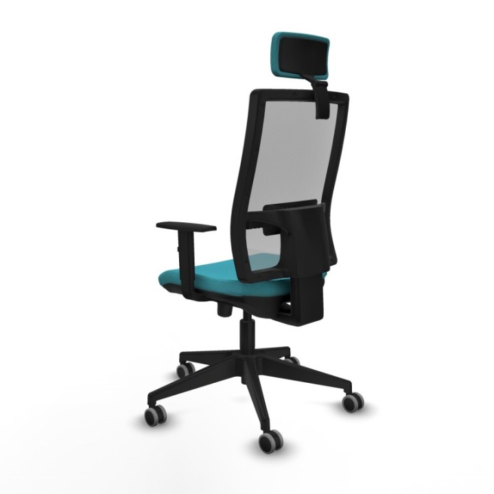 Horna traslack malla gris bali turquesa brazos 1D base piramidal cabecero 2D ruedas 65mm engomadas