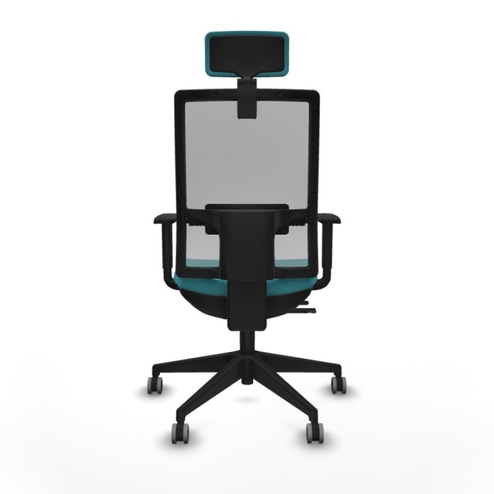 Horna traslack malla gris bali turquesa brazos 1D base piramidal cabecero 2D ruedas 65mm engomadas