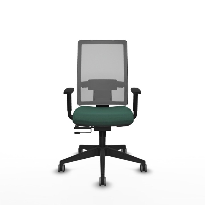 Horna traslack malla gris bali verde botella brazos 1D base piramidal  ruedas 65mm engomadas