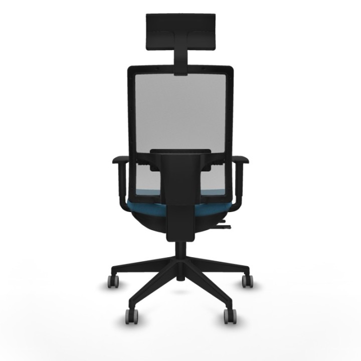 Horna traslack malla gris bali verde petroleo brazos 1D base piramidal cabecero fijo ruedas 65mm engomadas