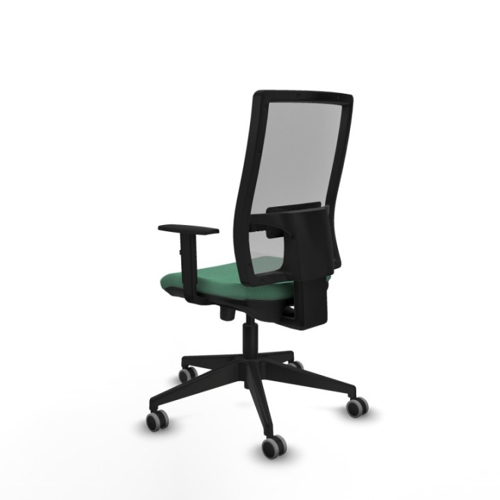 Horna traslack malla gris bali verde esmeralda brazos 1D base piramidal  ruedas 65mm engomadas