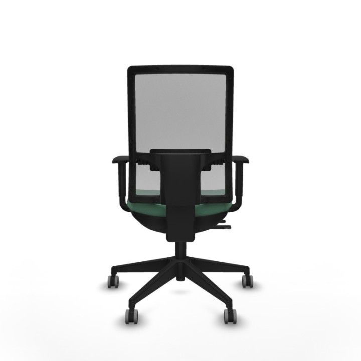 Horna traslack malla gris bali verde esmeralda brazos 1D base piramidal  ruedas 65mm engomadas