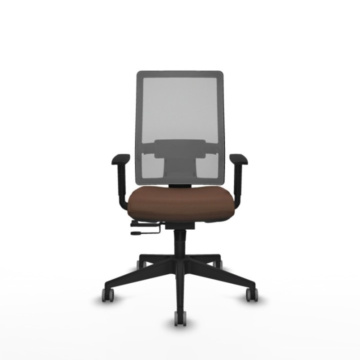 Horna traslack malla gris bali marrón oscuro brazos 1D base piramidal  ruedas 65mm engomadas