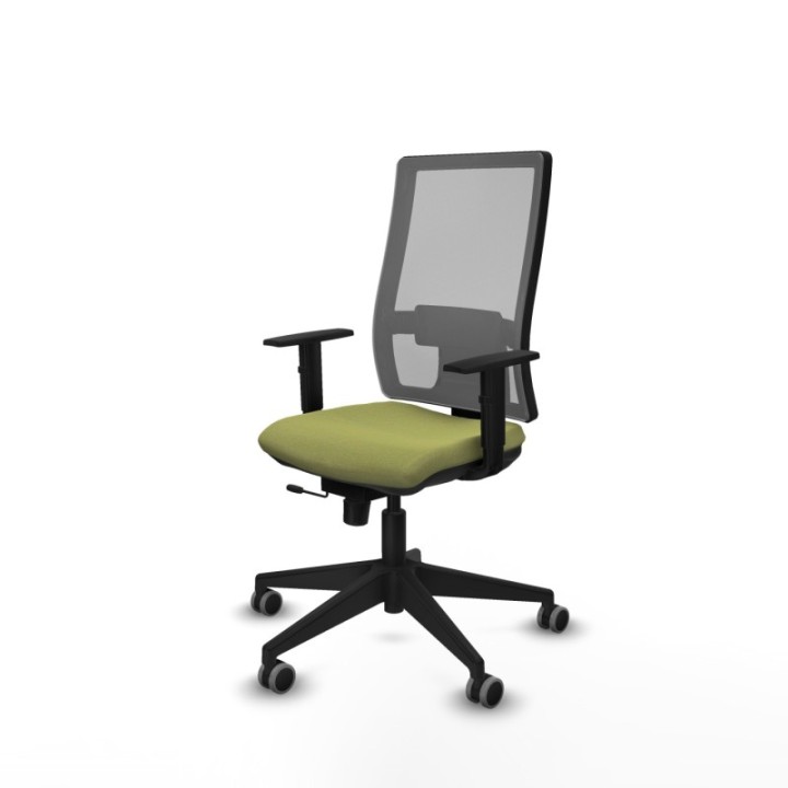 Horna traslack malla gris bali verde oliva brazos 1D base piramidal  ruedas 65mm engomadas