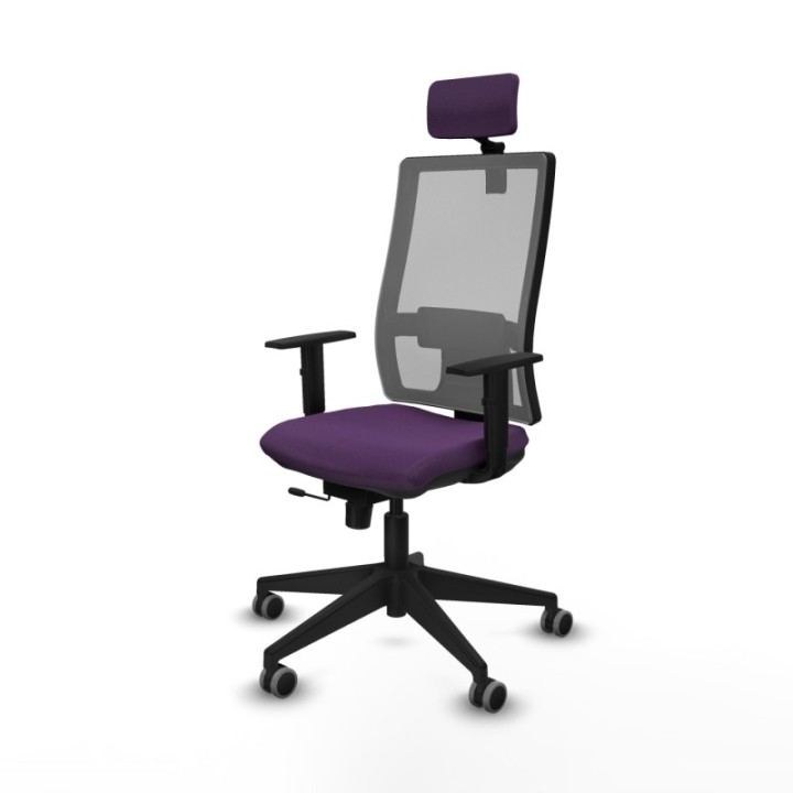 Horna traslack malla gris bali morado brazos 1D base piramidal cabecero 2D ruedas 65mm engomadas