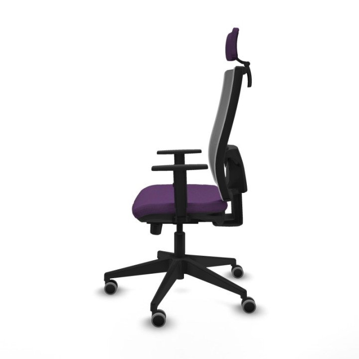 Horna traslack malla gris bali morado brazos 1D base piramidal cabecero 2D ruedas 65mm engomadas