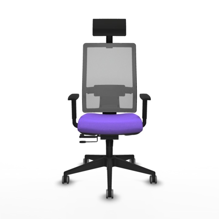 Horna traslack malla gris bali lila brazos 1D base piramidal cabecero fijo ruedas 65mm engomadas