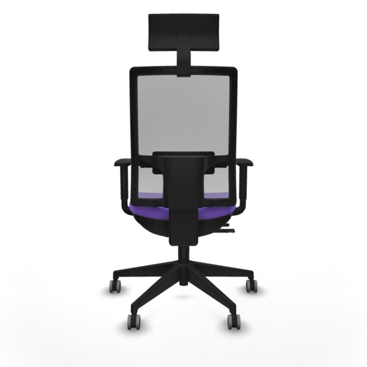 Horna traslack malla gris bali lila brazos 1D base piramidal cabecero fijo ruedas 65mm engomadas