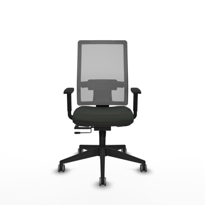 Horna traslack malla gris bali negro brazos 1D base piramidal  ruedas 65mm engomadas