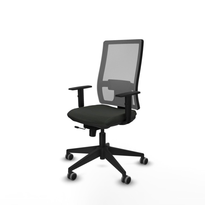 Horna traslack malla gris bali negro brazos 1D base piramidal  ruedas 65mm engomadas