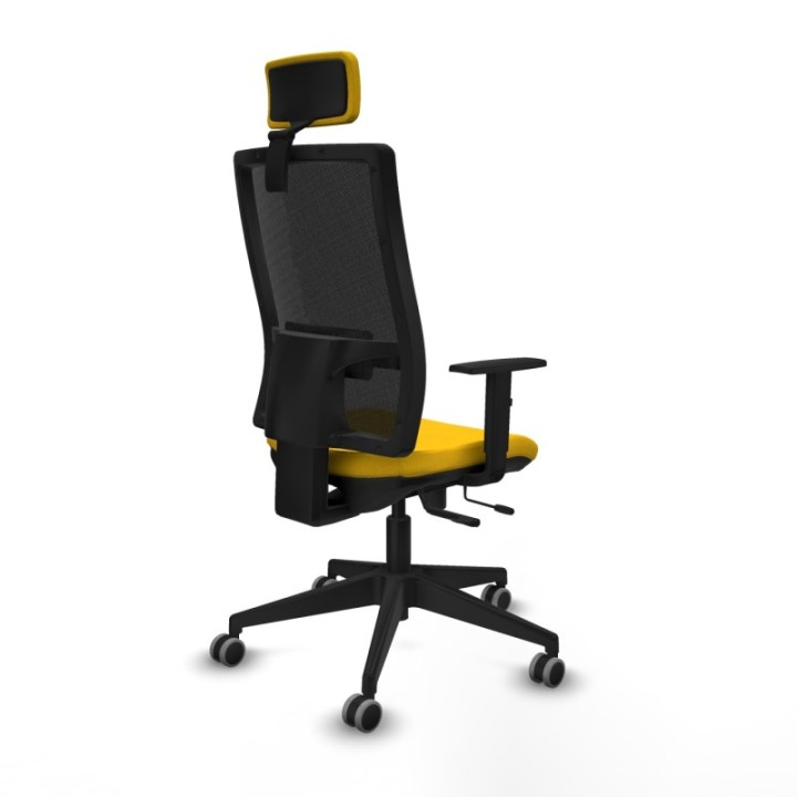 Horna traslack malla negra bali amarillo brazos 1D base piramidal cabecero 2D ruedas 65mm engomadas