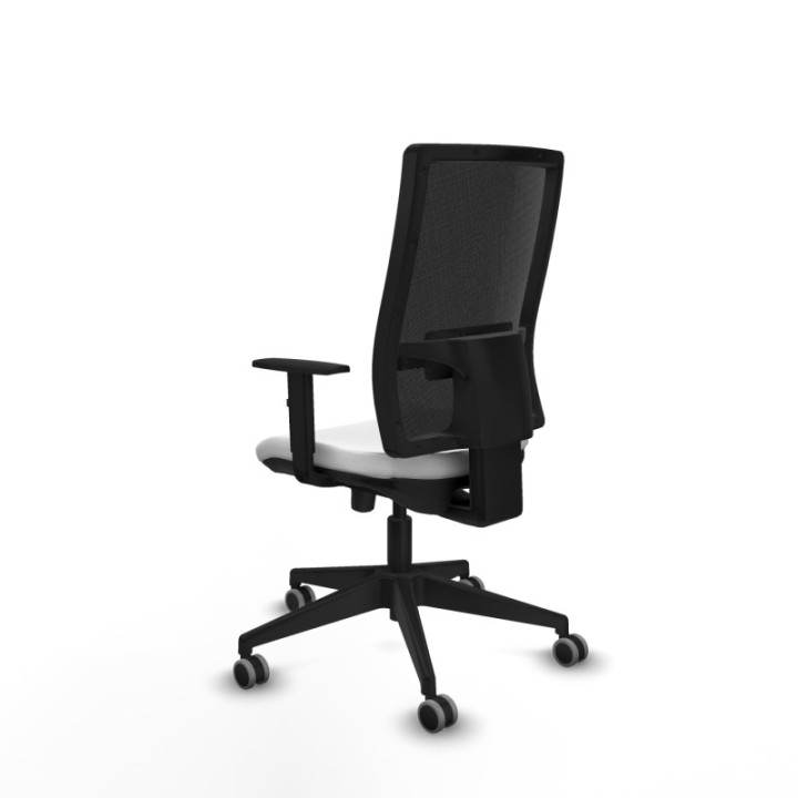 Horna traslack malla negra bali blanco brazos 1D base piramidal  ruedas 65mm engomadas