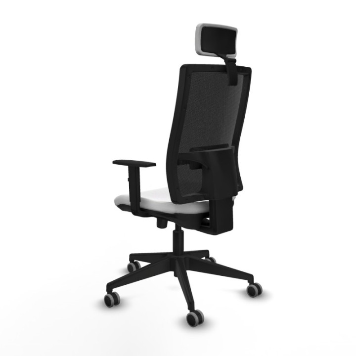 Horna traslack malla negra bali blanco brazos 1D base piramidal cabecero 2D ruedas 65mm engomadas