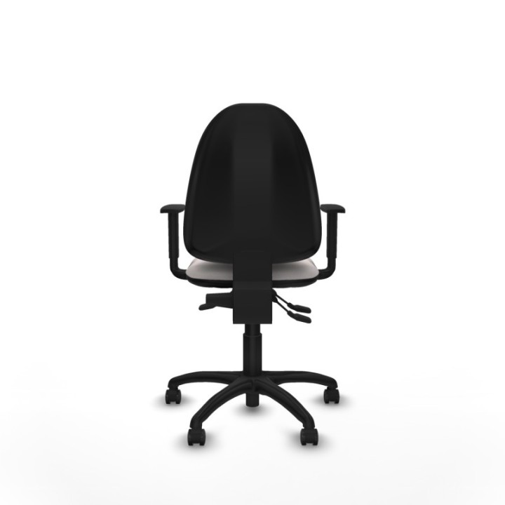 Aýna AS similpiel blanco brazos 1D base poliamida ruedas engomadas 50mm