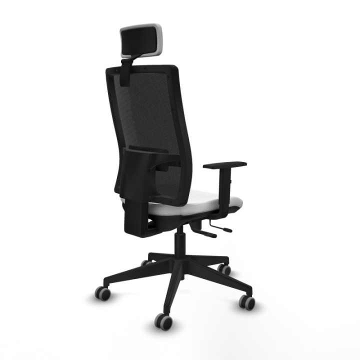 Horna traslack malla negra bali blanco brazos 1D base piramidal cabecero 2D ruedas 65mm engomadas