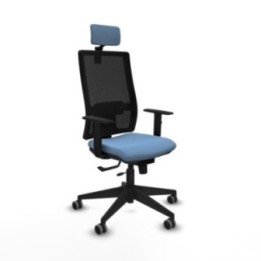 Horna traslack malla negra bali azul cielo brazos 1D base piramidal cabecero 2D ruedas 65mm engomadas