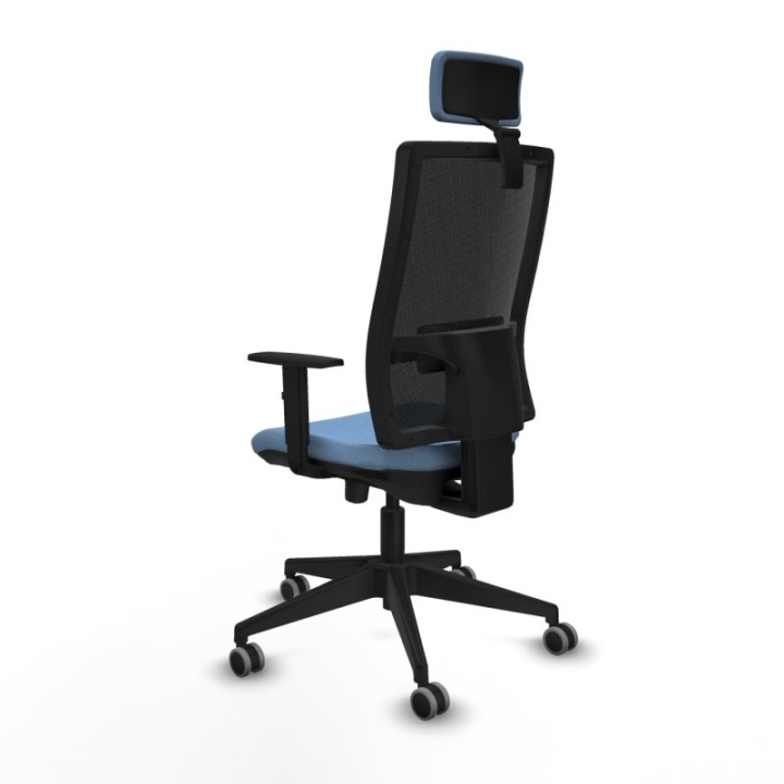 Horna traslack malla negra bali azul cielo brazos 1D base piramidal cabecero 2D ruedas 65mm engomadas