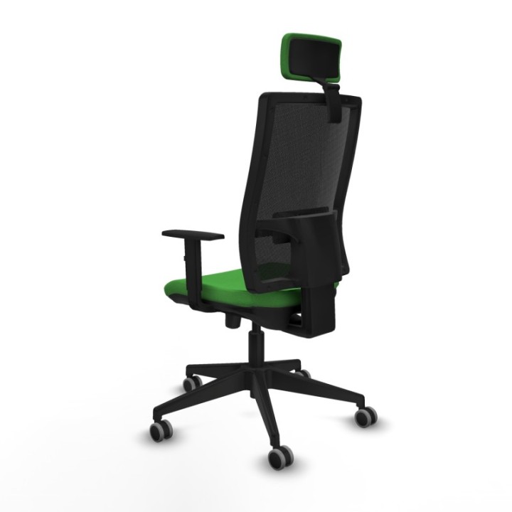 Horna traslack malla negra bali verde brazos 1D base piramidal cabecero 2D ruedas 65mm engomadas