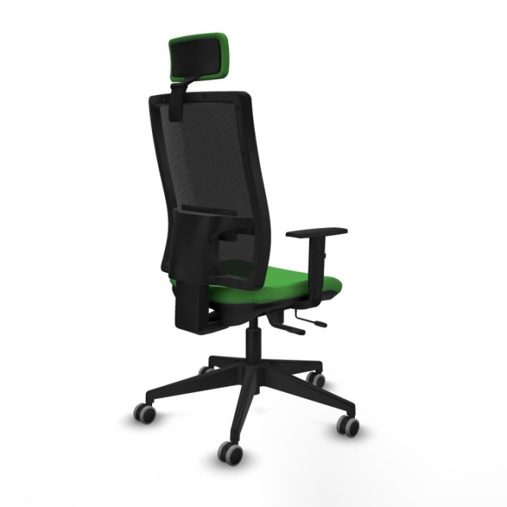 Horna traslack malla negra bali verde brazos 1D base piramidal cabecero 2D ruedas 65mm engomadas