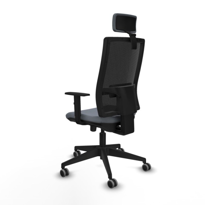 Horna traslack malla negra bali gris brazos 1D base piramidal cabecero 2D ruedas 65mm engomadas