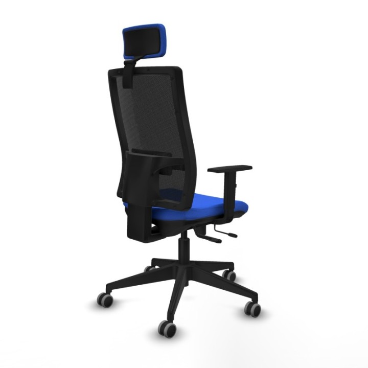 Horna traslack malla negra bali azul brazos 1D base piramidal cabecero 2D ruedas 65mm engomadas