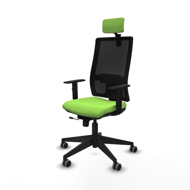 Horna traslack malla negra bali pistacho brazos 1D base piramidal cabecero 2D ruedas 65mm engomadas