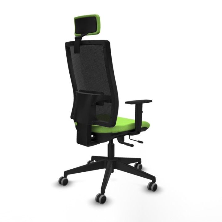 Horna traslack malla negra bali pistacho brazos 1D base piramidal cabecero 2D ruedas 65mm engomadas