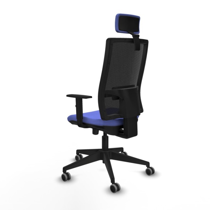 Horna traslack malla negra bali azul claro brazos 1D base piramidal cabecero 2D ruedas 65mm engomadas