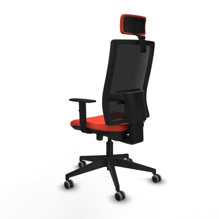 Horna traslack malla negra bali naranja oscuro brazos 1D base piramidal cabecero 2D ruedas 65mm engomadas