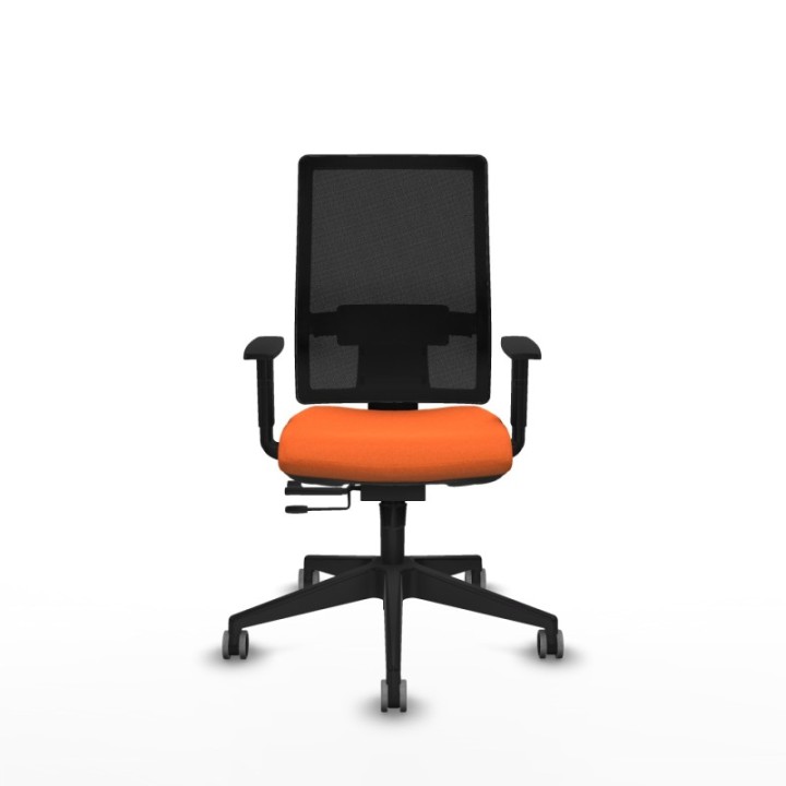 Horna traslack malla negra bali naranja brazos 1D base piramidal  ruedas 65mm engomadas