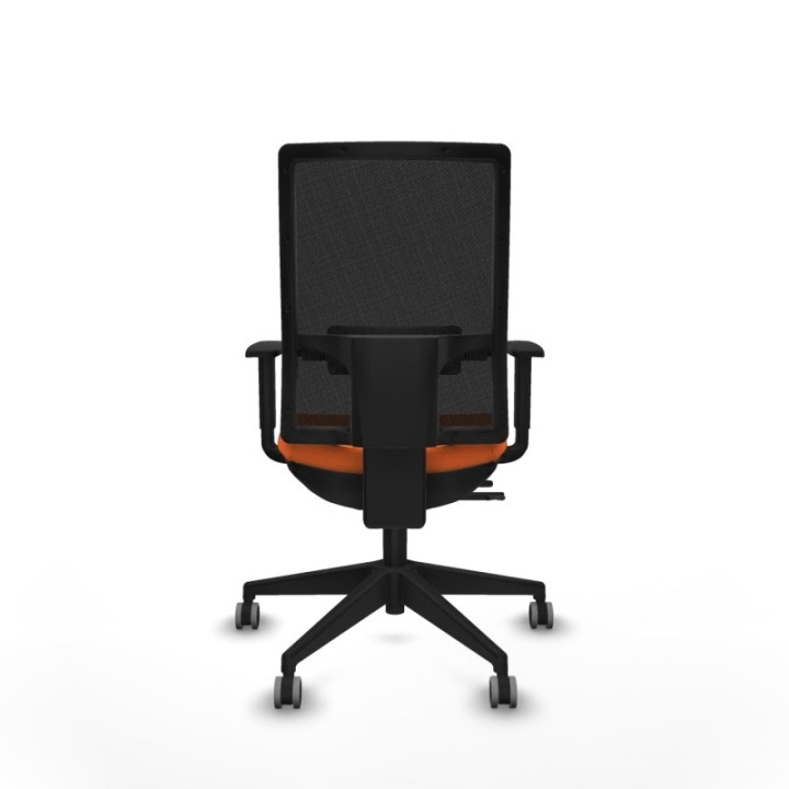 Horna traslack malla negra bali naranja brazos 1D base piramidal  ruedas 65mm engomadas