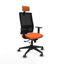 Horna traslack malla negra bali naranja brazos 1D base piramidal cabecero 2D ruedas 65mm engomadas