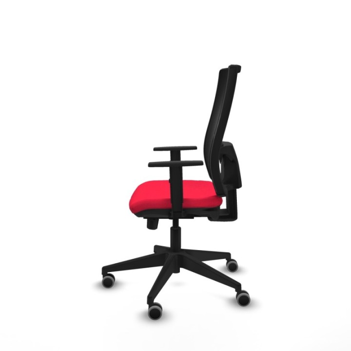 Horna traslack malla negra bali rojo brazos 1D base piramidal  ruedas 65mm engomadas