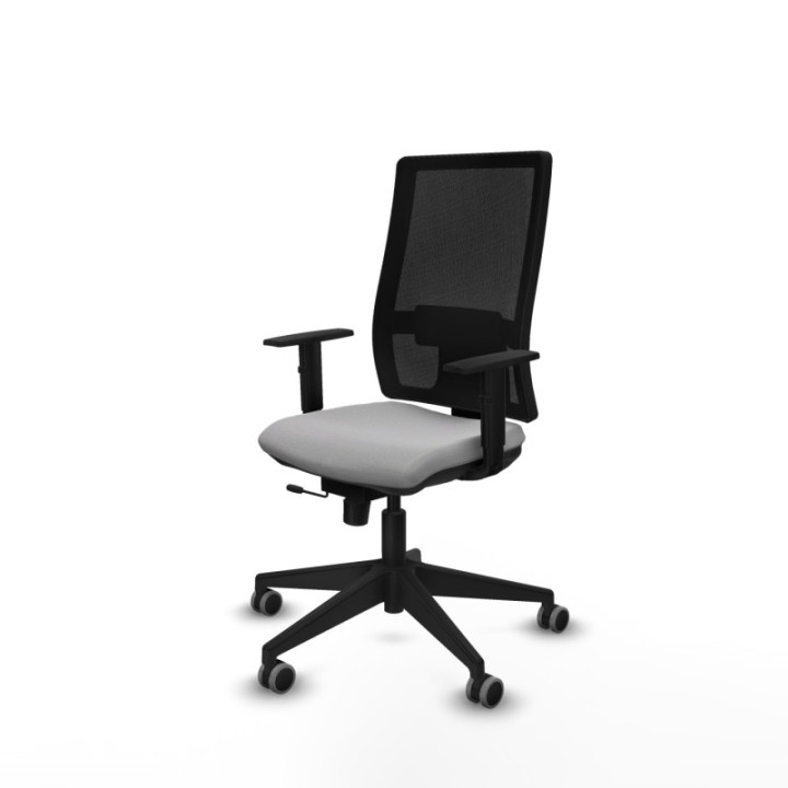 Horna traslack malla negra bali gris claro brazos 1D base piramidal  ruedas 65mm engomadas