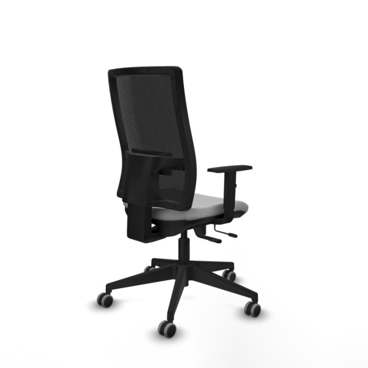 Horna traslack malla negra bali gris claro brazos 1D base piramidal  ruedas 65mm engomadas