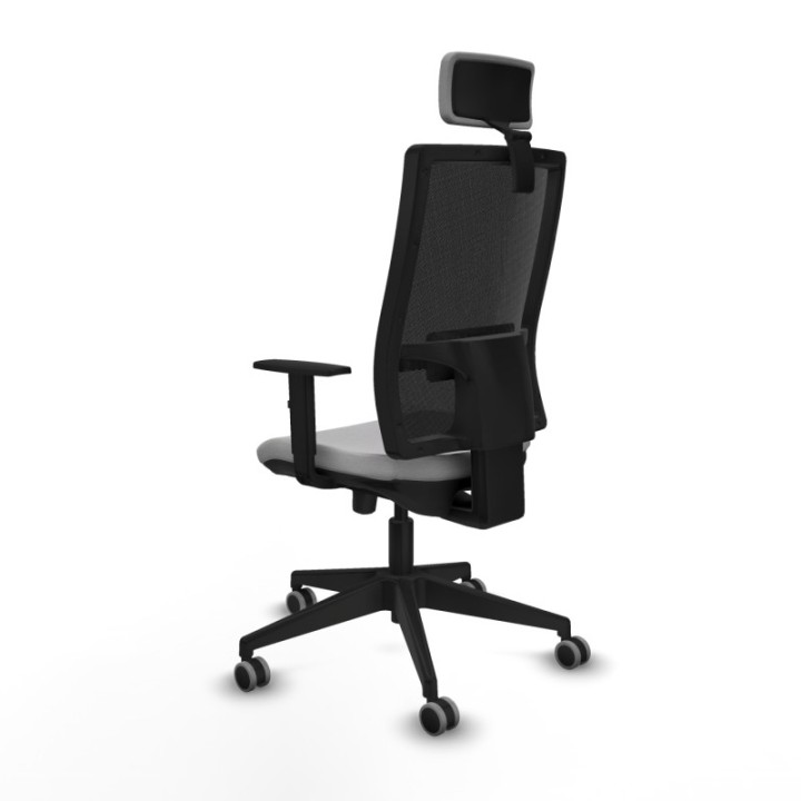 Horna traslack malla negra bali gris claro brazos 1D base piramidal cabecero 2D ruedas 65mm engomadas