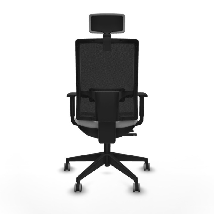 Horna traslack malla negra bali gris claro brazos 1D base piramidal cabecero 2D ruedas 65mm engomadas