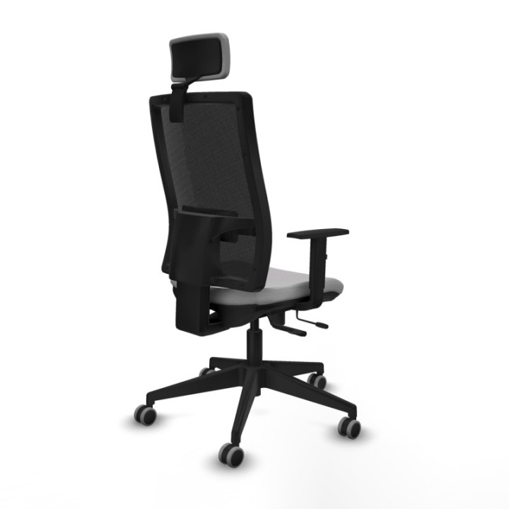 Horna traslack malla negra bali gris claro brazos 1D base piramidal cabecero 2D ruedas 65mm engomadas