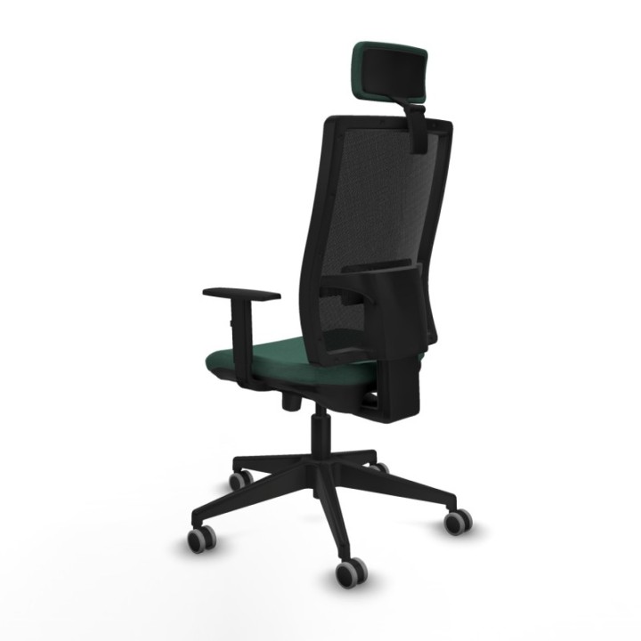 Horna traslack malla negra bali verde botella brazos 1D base piramidal cabecero 2D ruedas 65mm engomadas