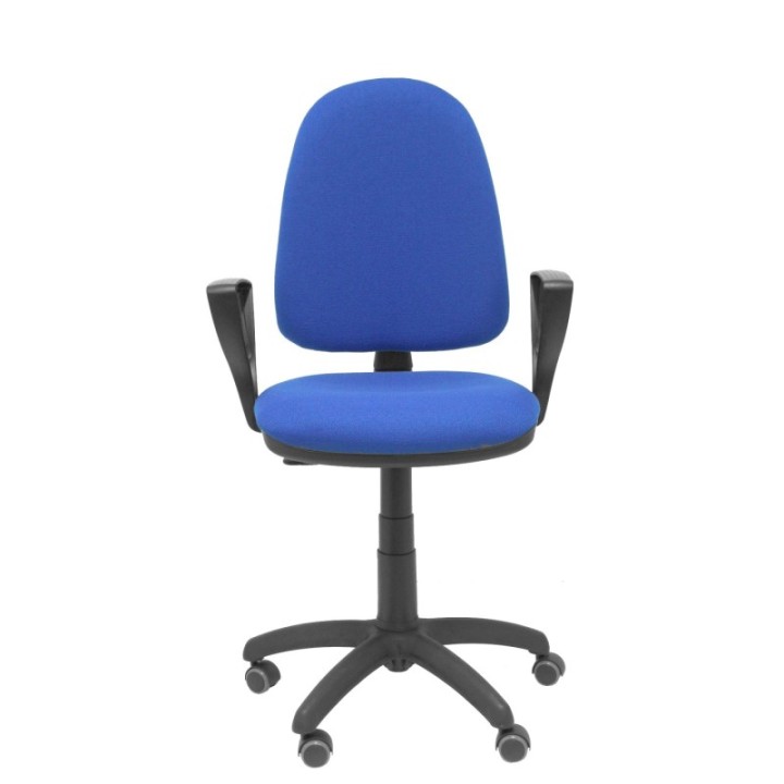 Silla Aýna bali azul brazos fijos ruedas de parqué