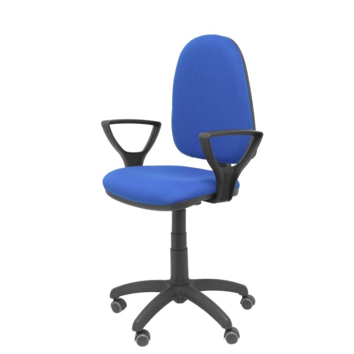 Silla Aýna bali azul brazos fijos ruedas de parqué