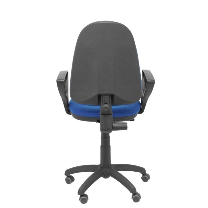 Silla Aýna bali azul brazos fijos ruedas de parqué