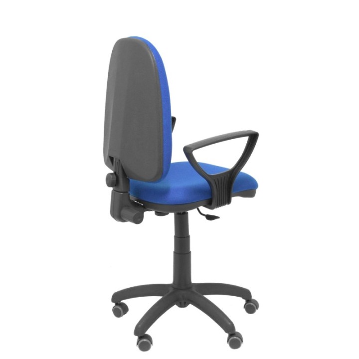 Silla Aýna bali azul brazos fijos ruedas de parqué