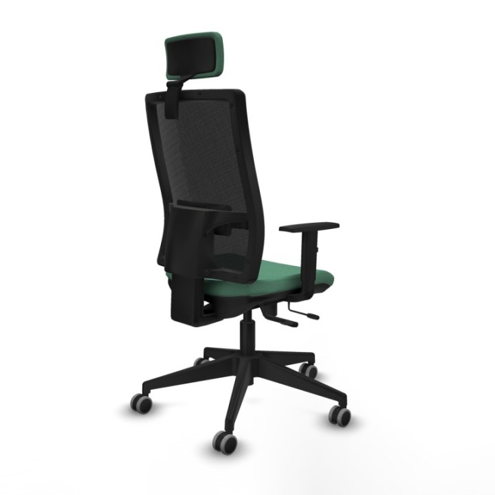 Horna traslack malla negra bali verde esmeralda brazos 1D base piramidal cabecero 2D ruedas 65mm engomadas