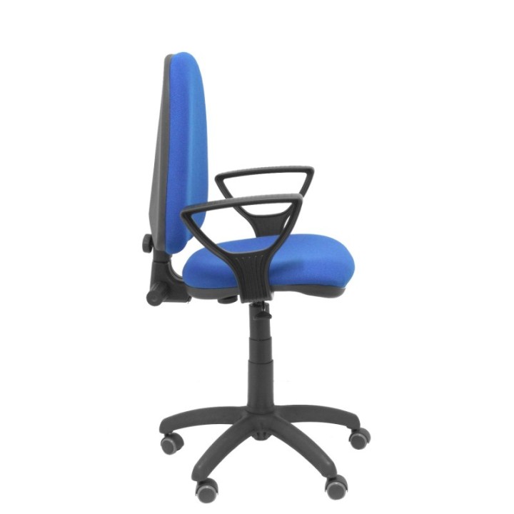 Silla Aýna bali azul brazos fijos ruedas de parqué