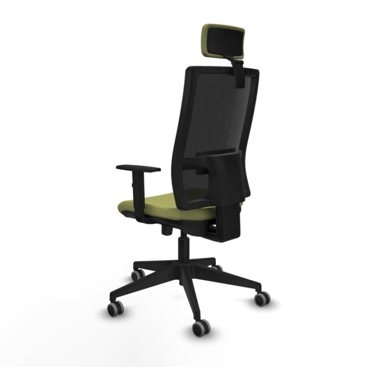 Horna traslack malla negra bali verde oliva brazos 1D base piramidal cabecero 2D ruedas 65mm engomadas